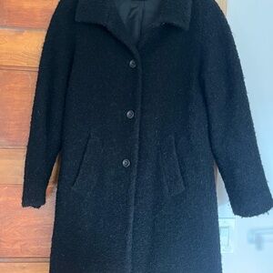 Elegant vintage black wool coat
